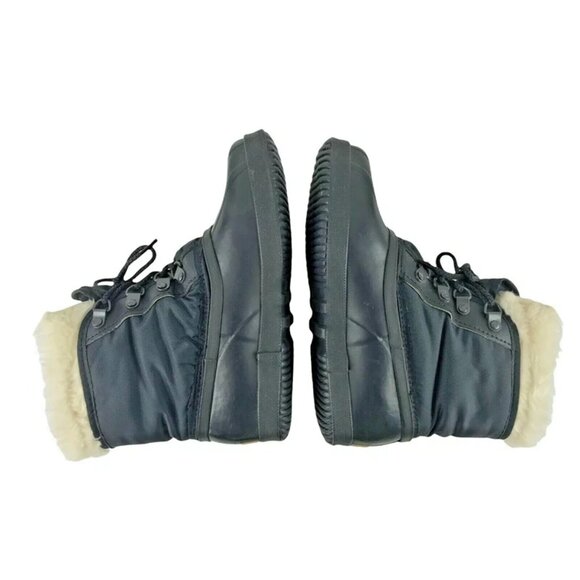 Eddie Bauer Sorel Womens Black Lace Up Comfort Snow Boots Size US Y 3/W 5 - Picture 6 of 9